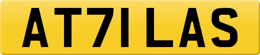 AT71 LAS private number plate